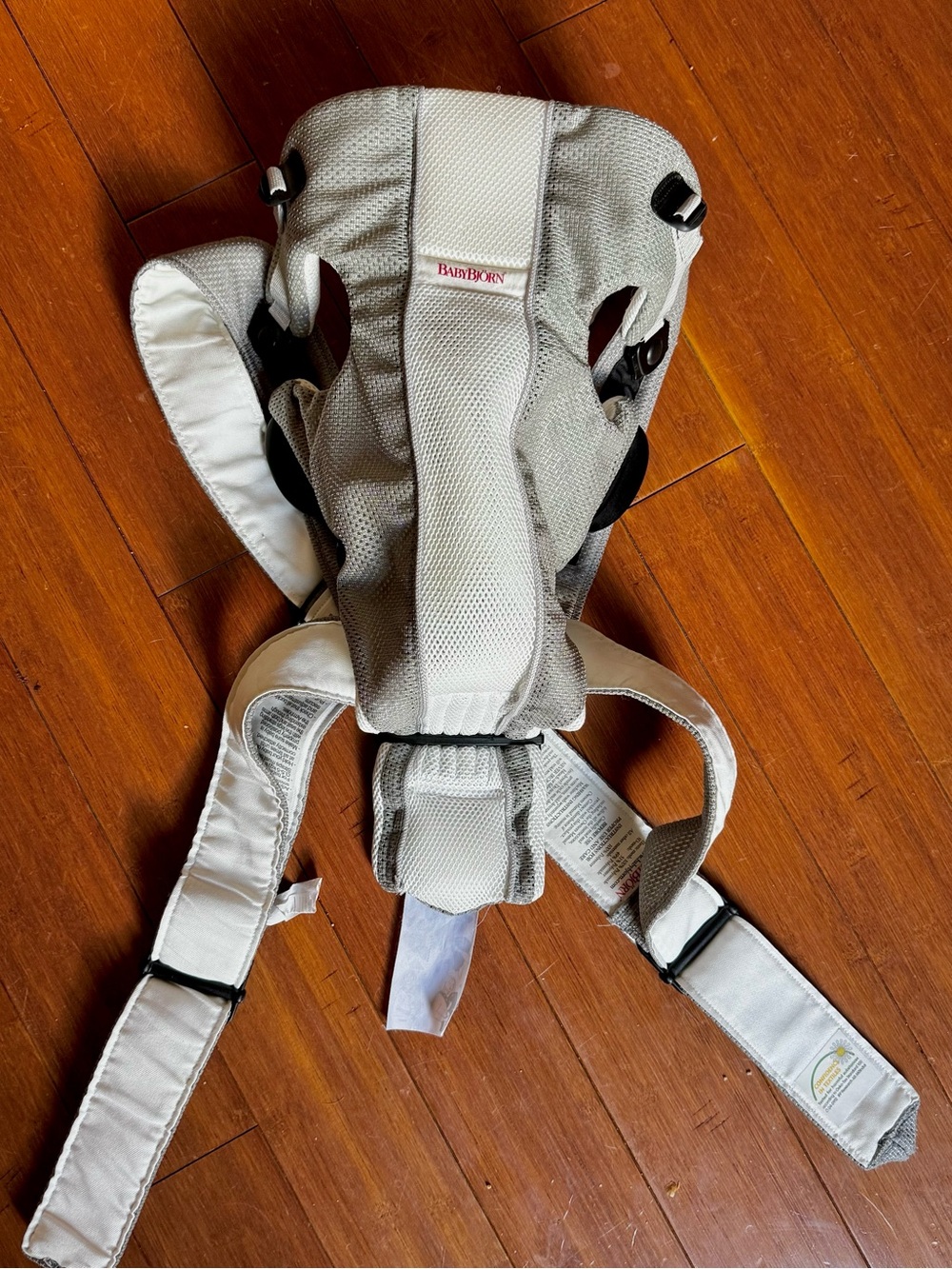 BabyBjorn Carrier mini — Light Gray/white mesh